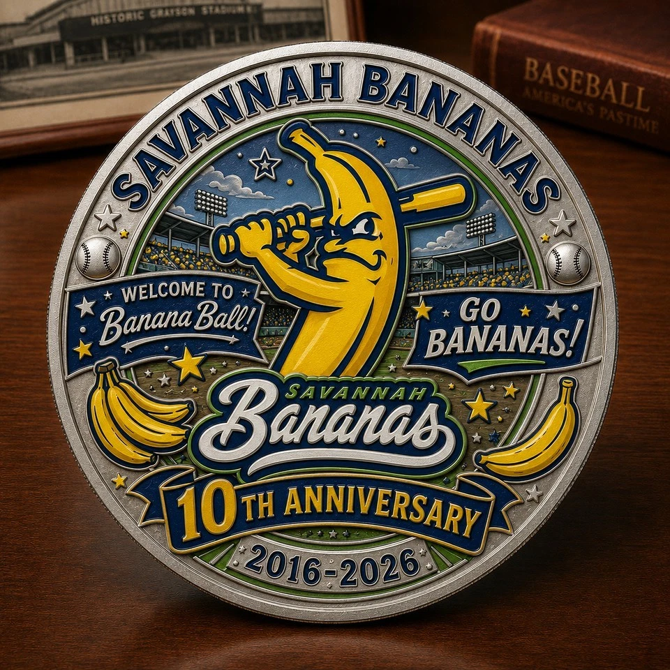 New Savannah Bananas 10th anniversary Commemorative Coin CC456