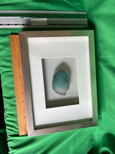Blue Agate Stone Slice Shadow Box Wall Art - Picture 11 of 11