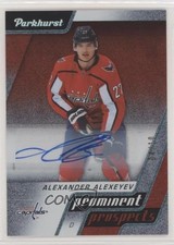 2020 Parkhurst Prominent Prospects Red 4/10 Alexander Alexeyev #PP18 Auto 10v6