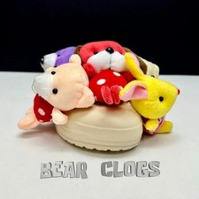 Teddy Bears Clogs Shoes Size 6 beige NWOT