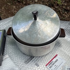 Vintage Pot 10" 5 Quart Aluminum non Stick Stock Pot Kettle Made In USA W/ Lid
