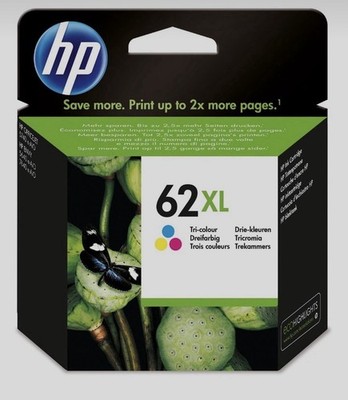 Original HP 62XL High Capacity Tri-Colour Tintenpatrone (C2P07AE)