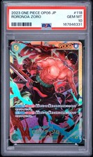 2023 ONE PIECE JAPANESE OP06-WINGS OF THE CAPTAIN #118 RORONOA ZORO PSA 10
