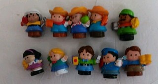 Vintage Fisher Price Little People Mixed Figures Lot Of 10