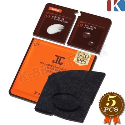 JAYJUN Real Water Brightening Black Mask 5pcs 3-step Skin Barrier Care K-Beauty