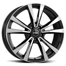 1x RIAL M12X diamantschwarz frontpoliert 9.0Jx20 5x112 ET20