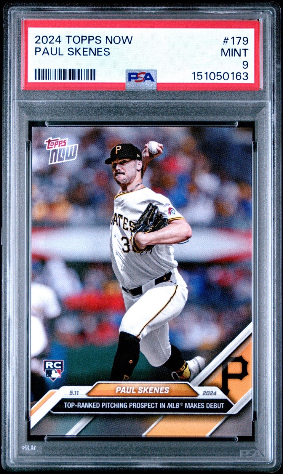 2024 Topps Now - Paul Skenes #179 Rookie Card RC PSA 9