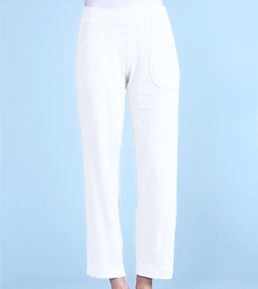 Fresh Produce extra large white $72 key largo jersey cotton ankle pants nwt xl