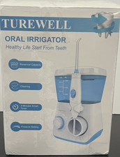 Water Flossing Oral Irrigator, 600ML Dental Cleaner 10 Adjustable Pressure White