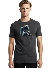 Astronaut-8 Mens Graphic Tee, 100% Cotton, Casual Summer Wear