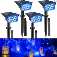 Spot Lights Outdoor, Blue Spotlights Landscape Lighting -Blue-4Pack