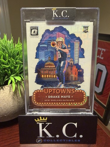 Drake Maye [White Pandora] #4 2024 Panini Donruss Optic Uptowns card