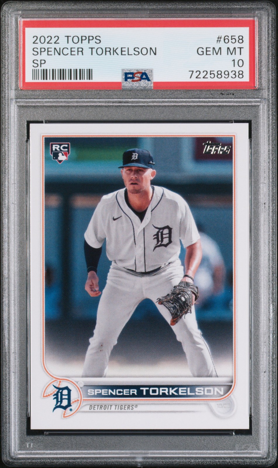 2022 Topps Spencer Torkelson #658 PSA 10 SP Image Variation RC Tigers Rookie