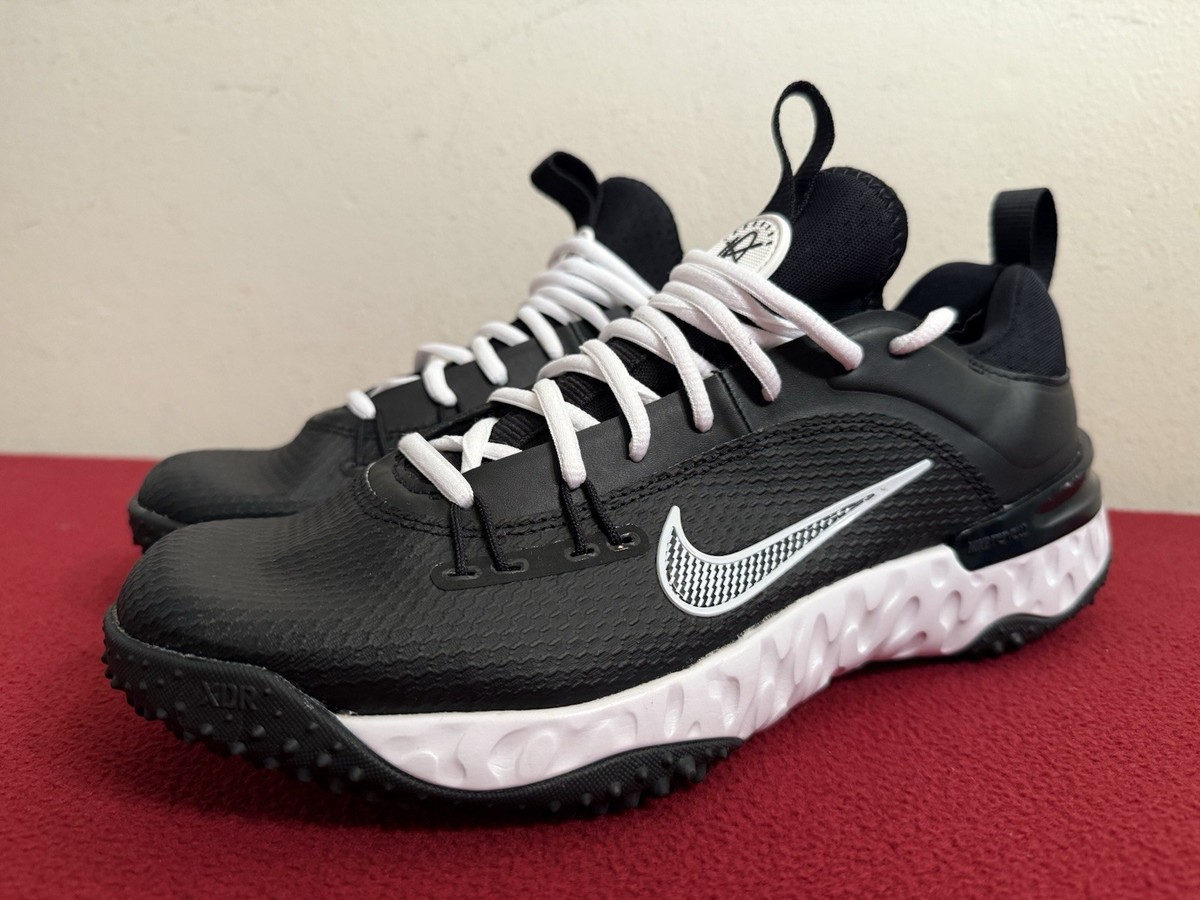 Nike Alpha Huarache 9 Elite TF LAX Lacrosse Turf Shoes Black