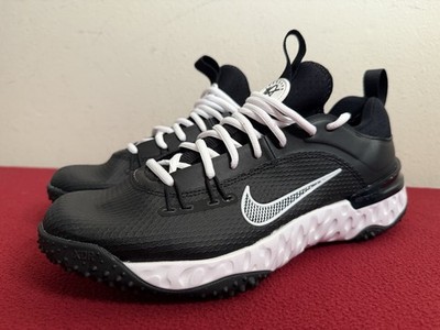 Nike Alpha Huarache 9 Elite TF LAX Lacrosse Turf Shoes Black