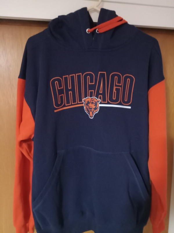Fanatics Chicago Bears Blue Pullover Hoodie 2XL Used Sweatshirt Cotton Poly Mens