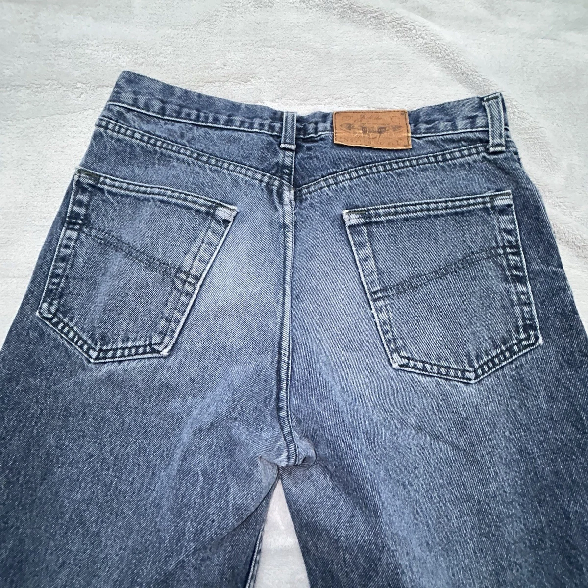Jean pour homme style européen avec fermeture éclair et boutons bleus, 8118, 30 W