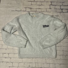 Forever 21 Girls Fuzzy Long Sleeve Sweater Top Size 8 Light Mint