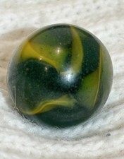 Vintage Peltier Rainbo SPLIT PEA SOUP Glass Marble 0.61  