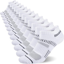 Mens Ankle Socks Athletic Cushioned Breathable Low Cut Tab with Arch Support - 6