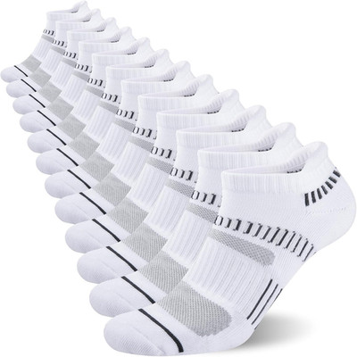 Mens Ankle Socks Athletic Cushioned Breathable Low Cut Tab with Arch Support - 6