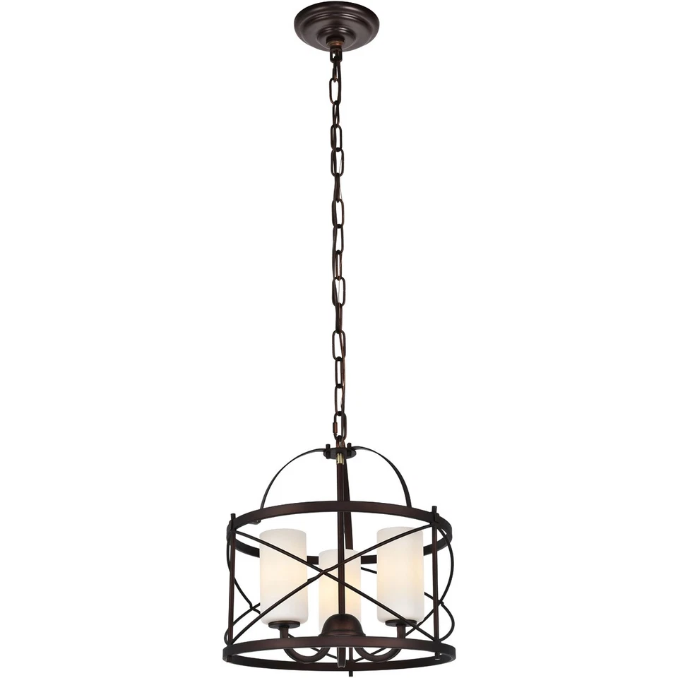 Living District LD5013D16DCB Wren Pendant Dark Copper Brown and White - Image 2 of 4