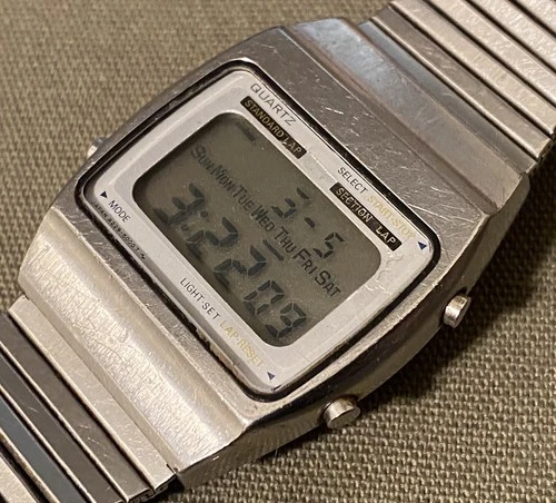 Vintage Seiko Chronograph A229-5000 Quartz Digital Men’s Watch (New Battery)