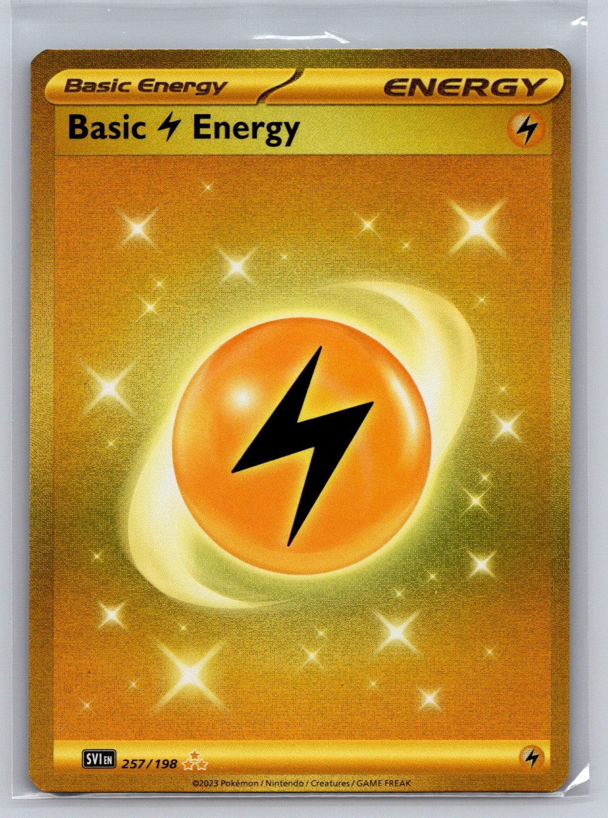 Pokemon Basic Lightning Energy - 257/198 Hyper Rare SV01: Scarlet & Violet Base