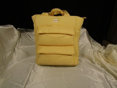 WILO The Label Large Puffer Quilted Pocket Travel Bag Weekender Butter Yellow