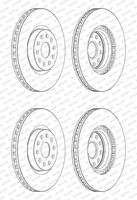 2X Ferodo 310Mm Bremsscheiben BelÜFtet Vorne Passend FüR Alfa Romeo 166 Lancia K