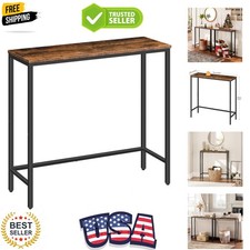 Narrow Console Table, 29.5" Small Entryway Table, Thin Sofa Side Display Tabl...