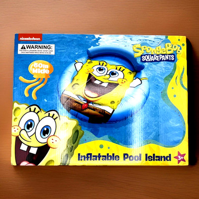 SpongeBob SquarePants Inflatable Pool Island 60'' Wide Float New In Box