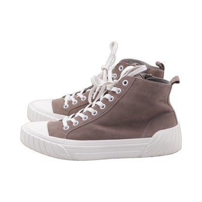 Caprice Womens High Top Trainers EUR 37 UK 4 Beige Genuine Leather Casual Shoes