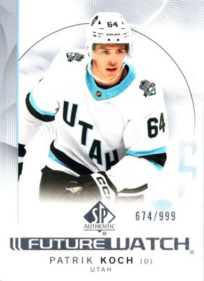 2024-25 SP Authentic PATRIK KOCH #157 Future Watch /999 Arizona Coyotes