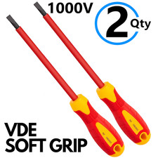 2  Screwdriver VDE Electrical Slotted Flat Insulated Terminal Driver 5.5 x 125mm