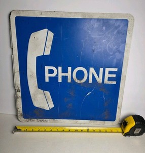 USA製 60s~70's Vintage Phone Booth Sign Phone Booth Sign | eBay