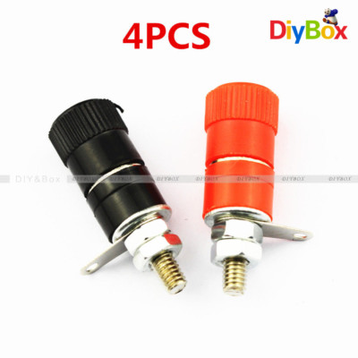 4PCS JS-910B 4mm Banana Plug Jack Socket Female Binding Post for Speaker Audio