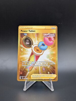 gold power tablet pokemon card 281/264 Secret Rare Fusion Strike Near Mint During this turn Women's Sandals Shoes Black Friday