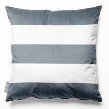 Luxury Designer Eco-Velvet Filled Cushion 3 Stripes Horizontal Large Extra Large