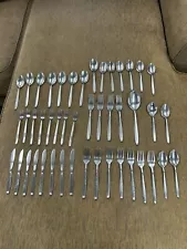 Gorham Stainless Flatware Knives Spoons Forks 46 Pc Piece Kitchen Utensils