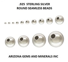 Sterling Silver .925 Round Seamless Beads Choose Size  QTY. 1.8mm thru 18mm