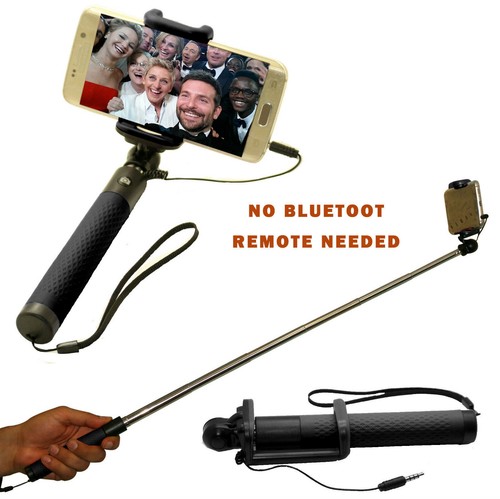Galaxy A32 Selfie Stick Wired Monopod Extendable Stick Button Selfie Function - Picture 4 of 6