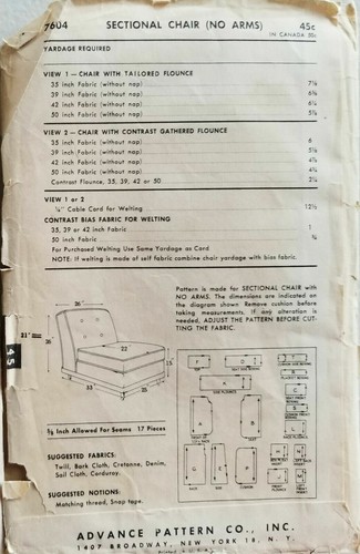 Advance Craft Sewing Patterns Chair Covers Pillows Doll Penguin You-Pick - Picture 10 of 12