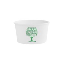 Case of 500 Vegware Compostable PLA Lined Hot Food Pot 12oz (no lid) 115 Series