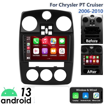 For Chrysler PT Cruiser 2006-2010 Android CarPlay Car Stereo Radio GPS NAVI +Cam