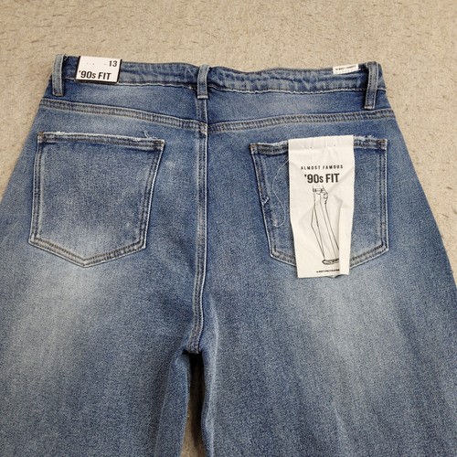 Almost Famous Jeans Womens Size 13 90's Fit Distressed PT29X-KR NEW - Picture 8 of 13