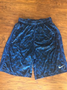 blue and black nike shorts