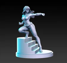Black Widow Pinup Sci-Fi Miniature Super Hero Pathfinder Tabletop Game RPG