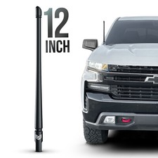 SHORT ANTENNA for CHEVY SILVERADO GMC SIERRA TRUCKS 12 INCH FLEXIBLE ANTI THEFT