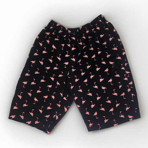 Vintage Nike Air Jordan Shorts Men's 34 Black Pink Flamingo Print Elastic